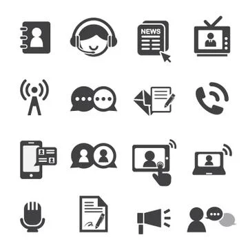 Communication icons set Stock Illustration