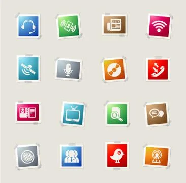 Communication icons set Stock Illustration