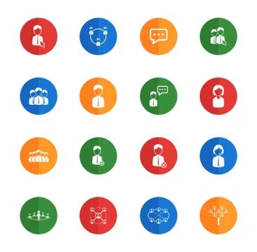 Communication icons set Stock Illustration