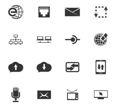 Communication icons set Stock Illustration