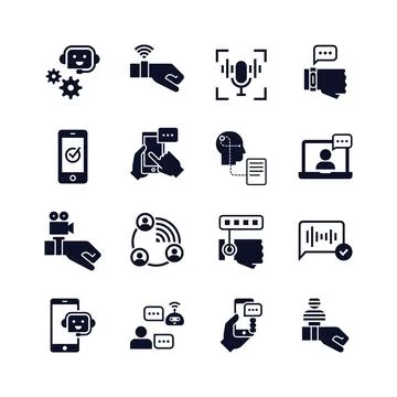 Communication Icons Set Stock Illustration