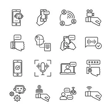 Communication Icons Set Stock Illustration