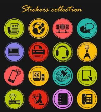 Communication icons set Stock Illustration