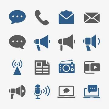 Communication Icons Set. Stock Illustration