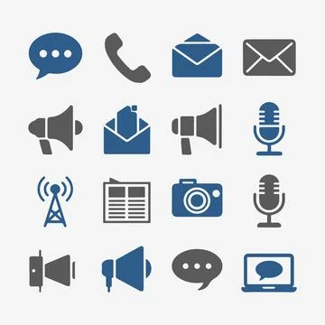 Communication Icons Set. Stock Illustration