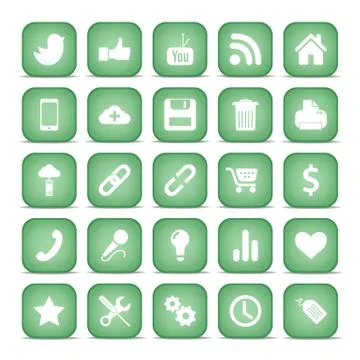 Communication icons. Web set Internet collection. Stock Illustration