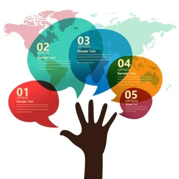 Communication infographic presentation 스톡 일러스트