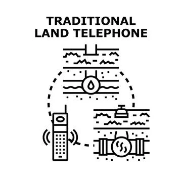 Communication infrastructure comparing wired, wireless, and utility systems Stock Illustration