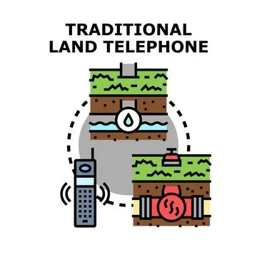 Communication infrastructure comparing wired, wireless, and utility systems Stock Illustration