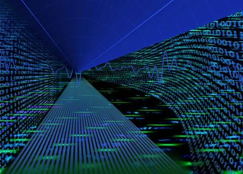 Communication, internet concept Internet concept, binary code data flow, t... Stock Photos