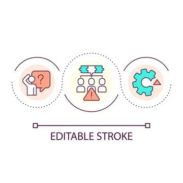 Communication issues in dev team loop concept icon 스톡 일러스트