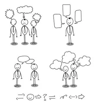Communication man Stock Illustration