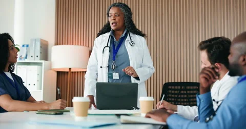 Communication, manager or doctors writing in boardroom, admin or operational Stock Footage 326092474