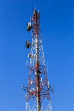 Communication mast Stock Photos