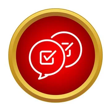 Communication messages with check mark icon button Stock Illustration