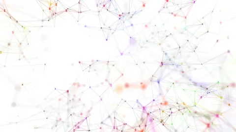 Communication of microorganisms from letters. Seamless loop. Stock Footage 104406462