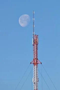 Communication to the moon Stock Photos