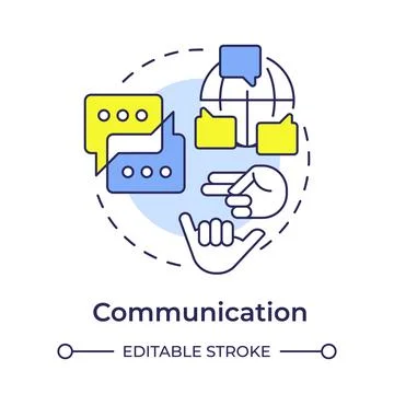 Communication multi color concept icon Stock Illustration