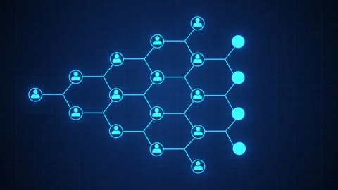 Communication network concept connecting people Video stock 267564367