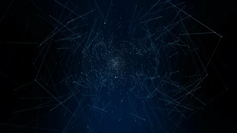 Communication network concept in cyberspace. Abstract background. Stock Footage 127750432