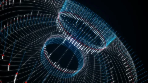 Communication network concept in cyberspace. Abstract background. Stock Footage 127761209