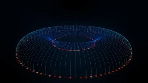 Communication network concept in cyberspace. Abstract background. Stock Footage 127761530