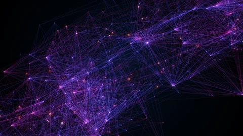 Communication network concept in cyberspace. Abstract background. Video stock 127771345