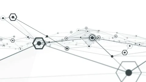 Communication network concept in cyberspace. Abstract background. Stock Footage 131958880