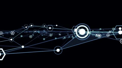 Communication network concept in cyberspace. Abstract background. Stock Footage 131958910