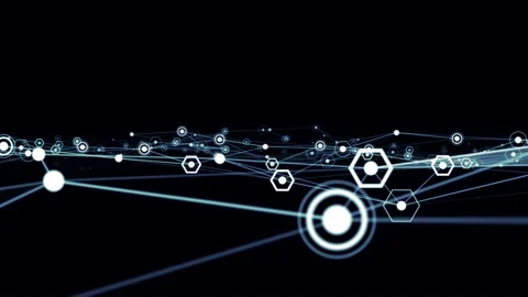 Communication network concept in cyberspace. Abstract background. Stock Footage 132031483