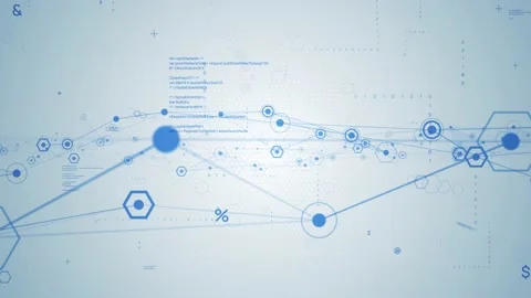 Communication network concept in cyberspace. Abstract background animation. Stock Footage 133556490