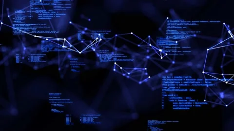 Communication network concept in cyberspace. Abstract background animation. Stock Footage 133556687