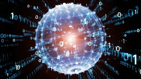 Communication network concept. Digital transformation. Stock Footage 130851633