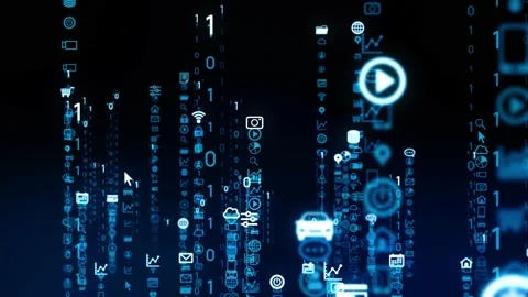 Communication network concept. Digital transformation. Stock Footage 130851671