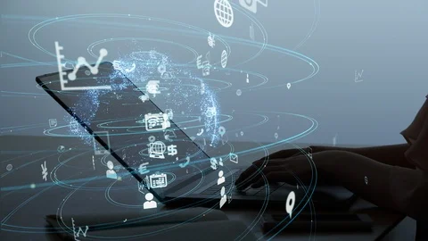 Communication network concept. Stock Footage 102151772