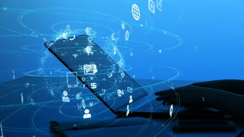 Communication network concept. Stock Footage 102152044