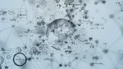 Communication network concept. Global business. Science technology. Vidéo 122061032