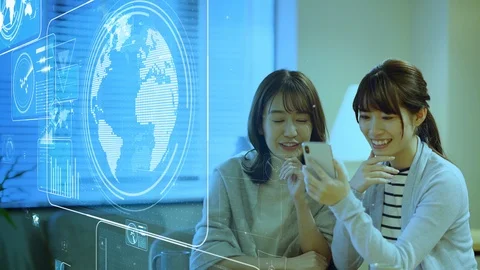 Communication network concept. GUI (Graphical User Interface). Stock Footage 123266775