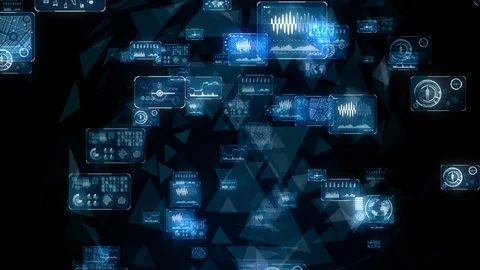 Communication network concept. GUI (Graphical User Interface). Stock Footage 127743734