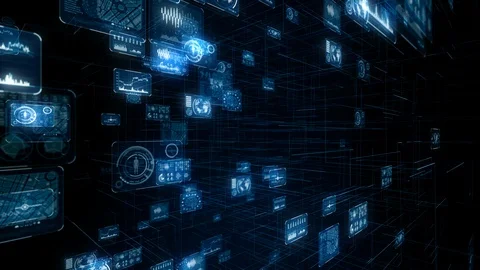 Communication network concept. GUI (Graphical User Interface). Stock Footage 127744165