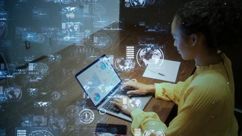 Communication network concept. GUI (Graphical User Interface). Stock Footage 130425400