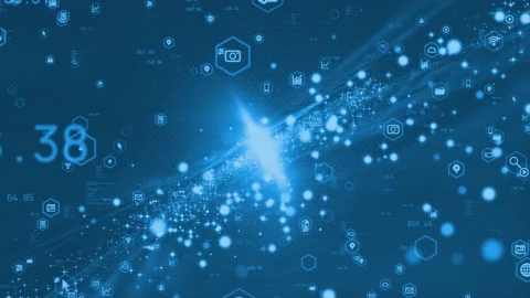 Communication network concept. GUI (Graphical User Interface). Digital transform Stock Footage 136565707