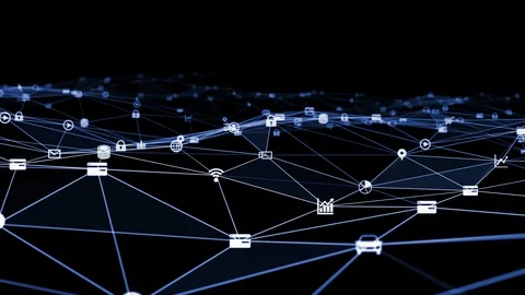 Communication network concept. IoT (Internet of Things). 5G. Software as a servi Stock Footage 123094451