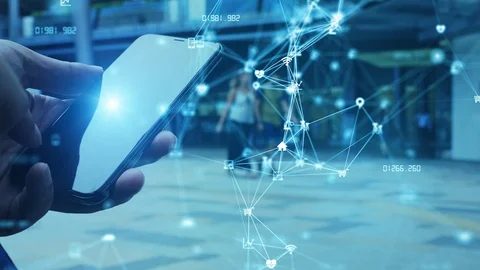 Communication network concept. IoT (Internet of Things). Telecommunication. Stock Footage 123290510