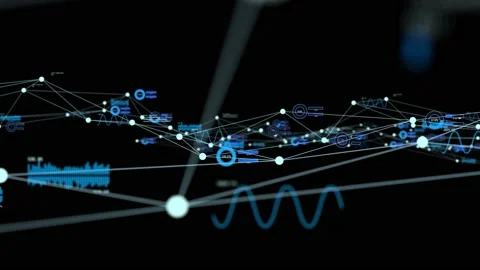 Communication network concept. IoT (Internet of Things). Data analytics. Stock Footage 133422240