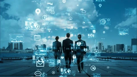 Communication network concept. IoT (Internet of Things). Telecommunication. Stock-Footage 139389139