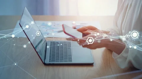 Communication network concept. IoT (Internet of Things). Telecommunication. Stock-Footage 150242418