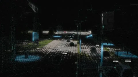 Communication network concept in smart city. Artificial Intelligence technology Stock Footage 166665615