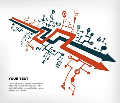 Communication network Stock Illustration