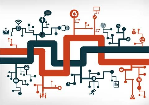 Communication network Stock Illustration